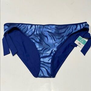 πSunsets 16 Lula reversible hipster Sumatra NWT Blue Zebra Bikini Bottoms $64